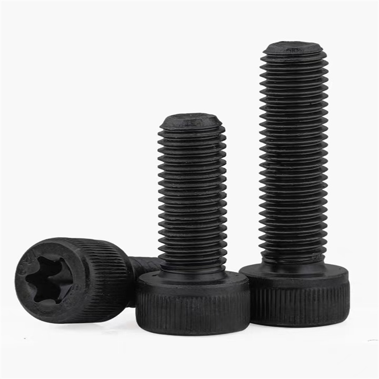 پیچ تورکس سر پیچ خورده از جنس استیل ضد زنگ مشکی درجه 12.9 متر