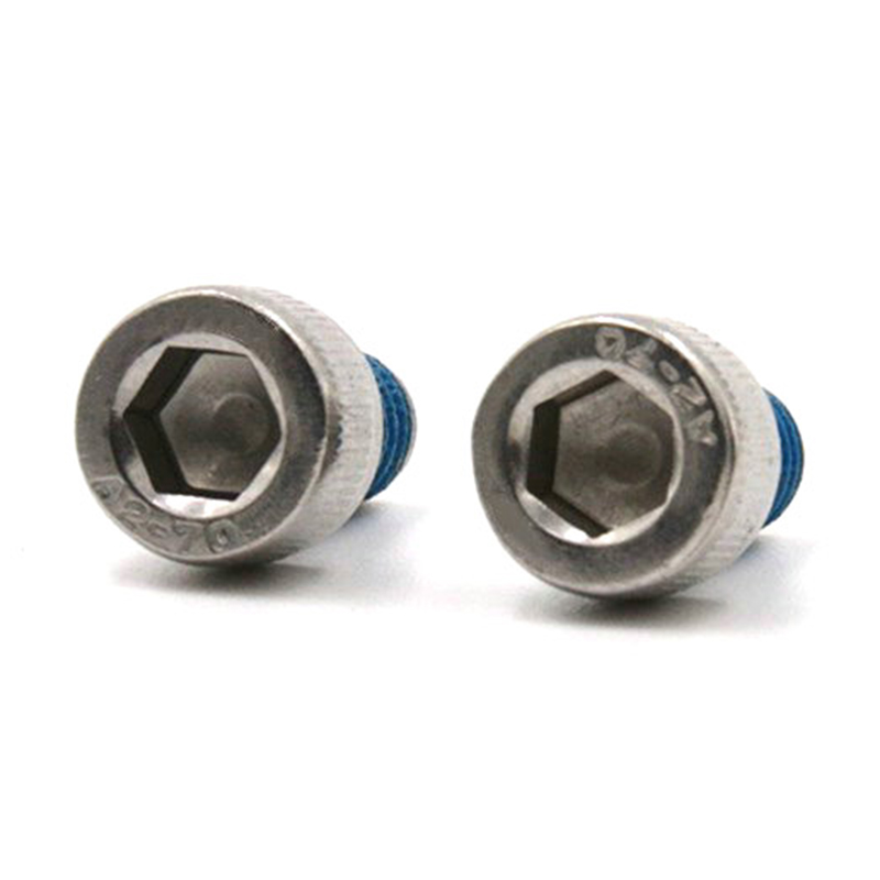 Stainless steel 304 hex socket cup head screw with nylon patch Stainless steel 304 hex socket cup head screw with nylon patch